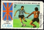 Stamps Cuba -  Copa Mundial de Futbol Mexico-86.- INGLATERRA