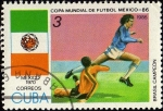 Stamps Cuba -  Copa Mundial de Futbol Mexico-86.- MEXICO