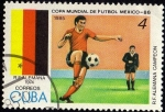 Stamps Cuba -  Copa Mundial de Futbol Mexico-86.- R. F. ALEMANA