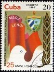 Stamps Cuba -  25 ANIVERSARIO CARACTER SOCIALISTA DE LA REVOLUCION