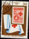 Stamps Cuba -  LXXV ANIVERSARIO CRUZ ROJA CUBANA