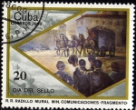 Stamps Cuba -  R. R.  RADILLO· MURAL MIN. COMUNICACIONES·FRAGMENTO