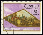 Sellos de America - Cuba -  R. R.  RADILLO· MURAL MIN. COMUNICACIONES·FRAGMENTO