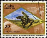 Sellos del Mundo : America : Cuba : R. R.  RADILLO· MURAL MIN. COMUNICACIONES·FRAGMENTO