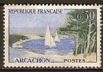 Sellos de Europa - Francia -   Arcachon,playa de veleros.