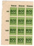 Stamps : Europe : Germany :  Cifras - bloque 12 Esquina superior izq.