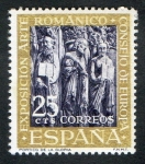 Stamps Spain -  1365-  VII Exposición del Consejo de Europa. Pórtico de la Gloria de la Catedral de Santiago.