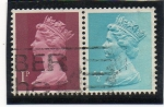 Stamps : Europe : United_Kingdom :  Serie básica - pareja horizontal diferente
