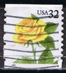 Sellos de America - Estados Unidos -  Scott  3054 Rosa Amarilla (2)
