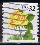 Stamps United States -  Scott  3054 Rosa Amarilla (5)