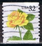 Stamps United States -  Scott  3054 Rosa Amarilla (10)