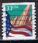Sellos de America - Estados Unidos -  Scott  3281  Bandera y Ciudad (3)
