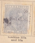 Sellos de America - Cuba -  Alfonso XII Ed. 1881