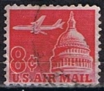 Stamps United States -  Scott  C64 Avion y Capitolio (6)