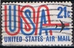 Sellos de America - Estados Unidos -  Scott  C81 USA y avion (3)