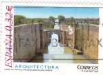 Stamps Spain -  arquitectura-canal de castilla palencia-burgos-valladolid