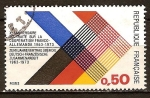 Stamps France -  10a Aniv de la franco-alemana del Tratado de Cooperación. Los colores nacionales de Francia y la RFA