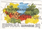 Stamps Spain -  10º aniversario de la constitución