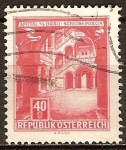 Stamps : Europe : Austria :  Spittal en el Drava. Patio del castillo Portia(a).