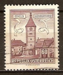 Stamps Austria -  Torre Lederer en Wels (a).