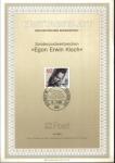 Stamps : Europe : Germany :  hoja emision 1ºdia (E.Erwin Kisch)