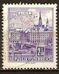 Stamps : Europe : Austria :  Puente sobre el Danubio en Linz (a). 