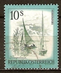 Stamps : Europe : Austria :  Lago Neusiedl en Burgenland.