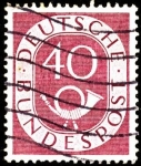 Stamps Germany -  Corno en sello grabado