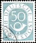 Stamps Germany -  Corno en sello grabado