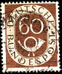Stamps Germany -  Corno en sello grabado