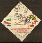 Stamps : America : Colombia :  Campeonato Sudamericano de atlético,1963.