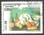 Stamps Cambodia -  Cuadro de Paul Cezanne