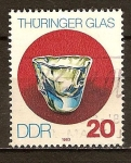 Stamps Germany -  Thüringer glas-Vidrio de Turingia(DDR).