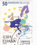 Sellos de Europa - Espa�a -  50 aniversario de la CEE