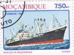 Stamps Mozambique -  barcos de Mozambique-pemba