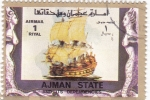 Sellos de Asia - Emiratos �rabes Unidos -  barcos- carabelas