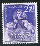 Stamps Spain -  1342- III centenario de la muerte de Velázquez. Infanta Margarita de Austria.