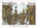 Stamps : America : Nicaragua :  año internacional de la música
