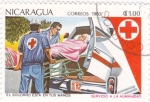 Stamps Nicaragua -  servicio a la humanidad- el socorro está en tus manos