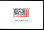 Stamps Andorra -  1ª Exposción Oficial de Filatelia en Andorra