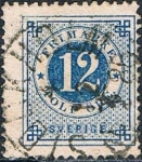 Stamps Europe - Sweden -  CIFRAS 1877-85 DENT 13 Y&T Nº 20
