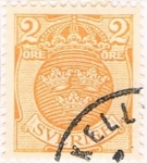 Sellos de Europa - Suecia -  ESCUDO 1910-19. Y&T Nº 74