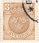 Stamps Sweden -  ESCUDO 1910-19. Y&T Nº 74A