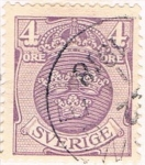 Stamps Sweden -  ESCUDO 1910-19. Y&T Nº 75