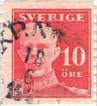 Stamps Sweden -  GUSTAVO V DENT. 10 VERT 1920-24 Y&T Nº 125