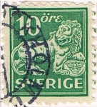 Stamps Sweden -  LEON DE LOS VASA DENT. 4 LADOS 1920-24 Y&T Nº 126b