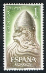 Stamps Spain -  1444- Rodrigo Díaz de Vivar 