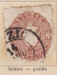 Stamps : Europe : Germany :  Reino Sajonia Ed 1863