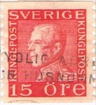 Stamps Sweden -  GUSTAVO V DENT. 10 VERT 1925-26 Y&T Nº 196