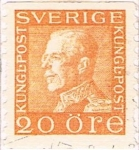 Stamps Sweden -  GUSTAVO V DENT. 10 VERT 1925-26 Y&T Nº 197